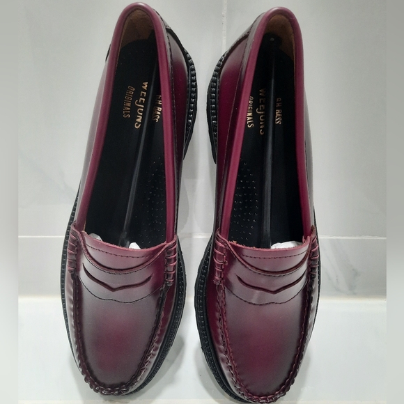 GH BASS WHITNEY SUPER LUG WEEJUNS LOAFER 8 M WINE RED - Picture 8 of 14
